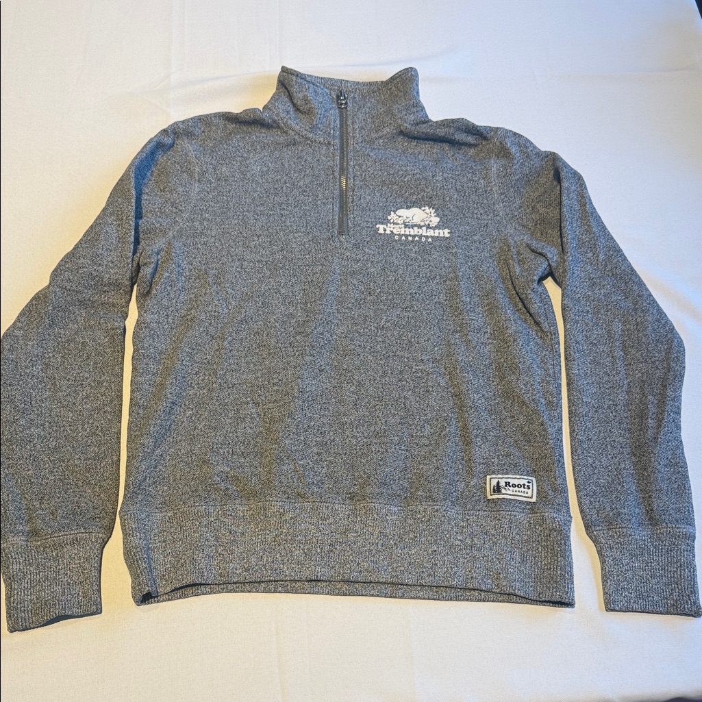 Roots Canada Charcoal Zip-Up Sweater